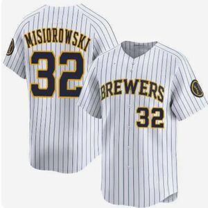 Nike Milwaukee Brewers Misiorowski Baseball Jersey White Small NWT IN PACKAGE